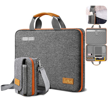 ZinMark Laptop Case 15.6 Inch Briefcase with Detachable Belt Bag, Compatible Most Popular 15.6 Inch Notebooks Chromebooks